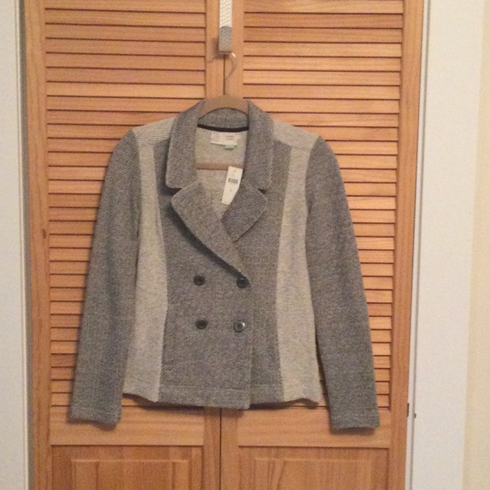 Women's Gray Double-Breasted Jacket
